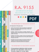 RA 9155 - Governance of Basic Education Act of 2001