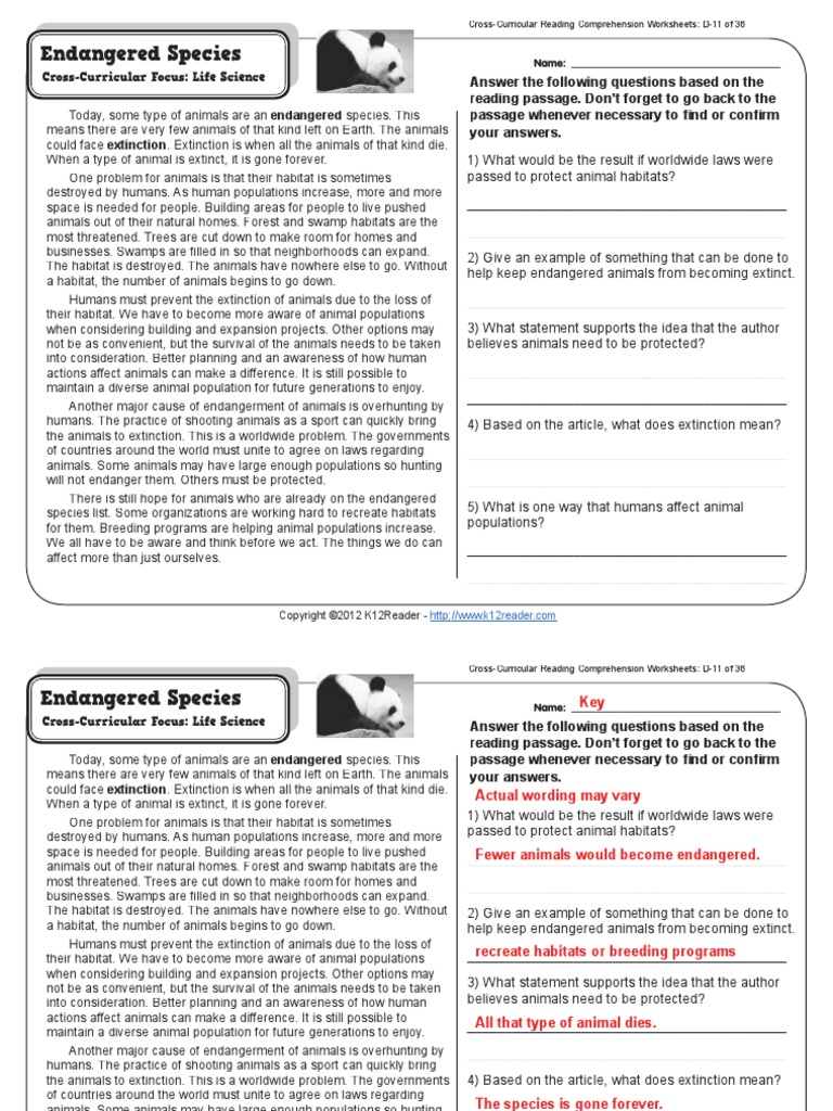 Gr4 Wk11 Endangered Species PDF | PDF | Endangered Species | Extinction