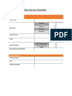 Site Survey Checklist