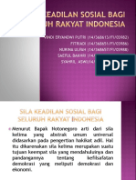 Sila Keadilan Sosial Bagi Seluruh Rakyat Indonesia