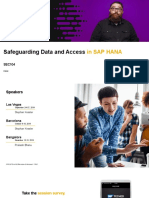 Safeguarding Data and Access in SAP HANA