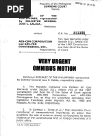 Quo Warranto Petition. Republic of The Philippines Represented by Solicitor General Calida v. ABS-CBN Corporation