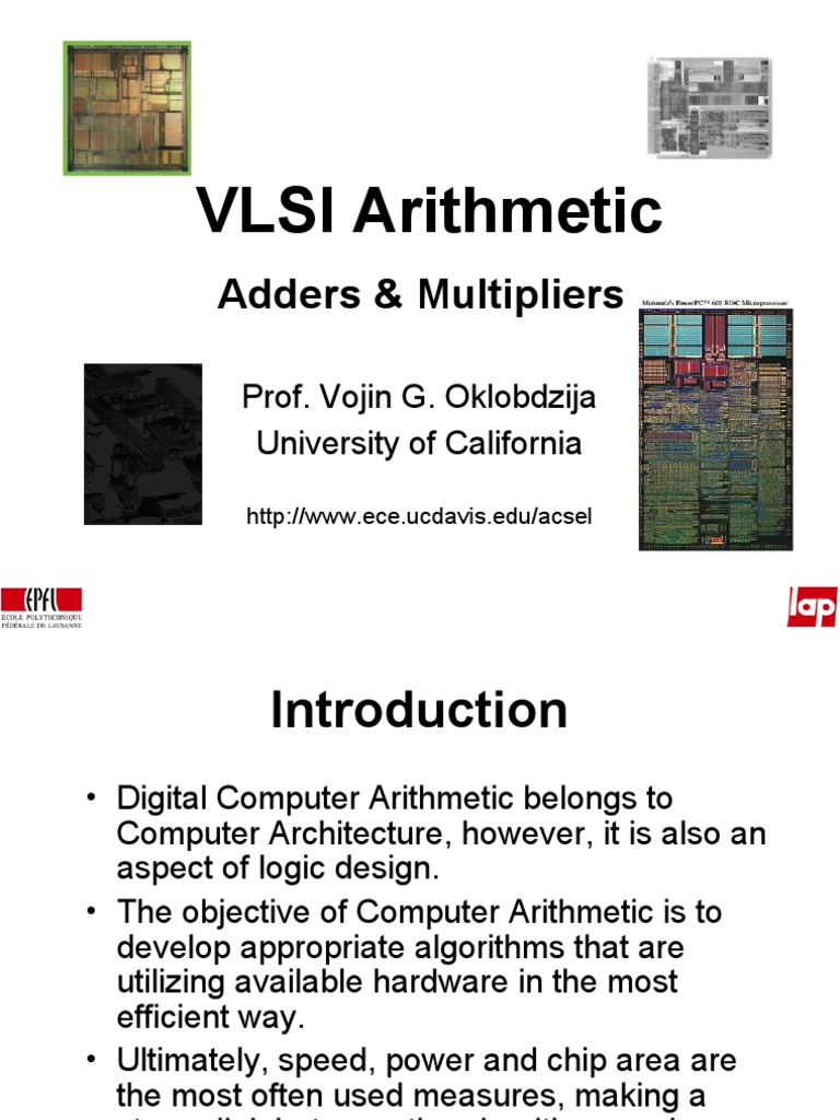 VLSI Arithmetic Lect 3 | PDF | Teaching Mathematics | Computer Science