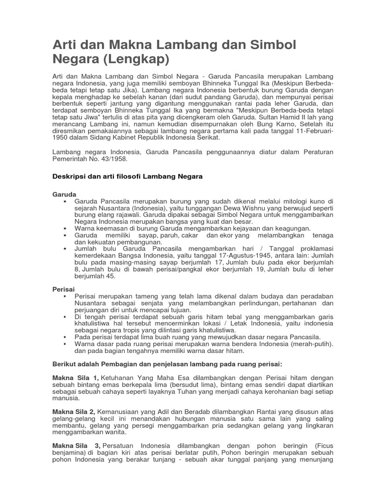 Arti dan Makna Lambang Negaracx