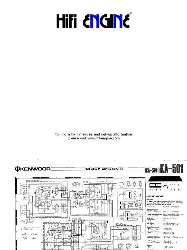 Engine Kenwood Ka-501 Schematic | PDF