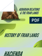RIZAL Agrarian Relations The Friar Lands