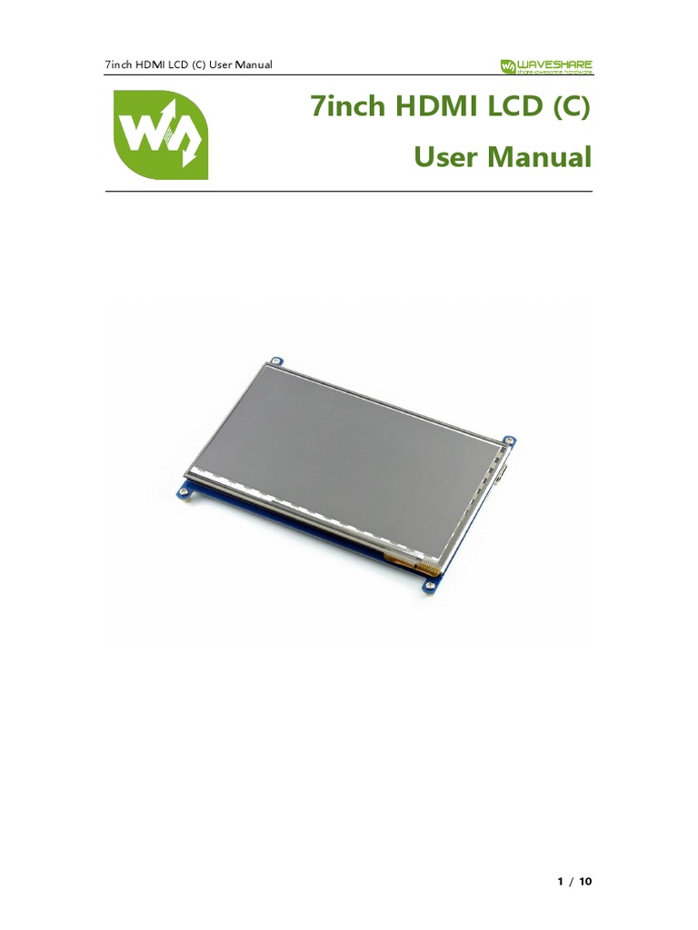 7-Inch HDMI LCD (C) User Manual | PDF | Computers