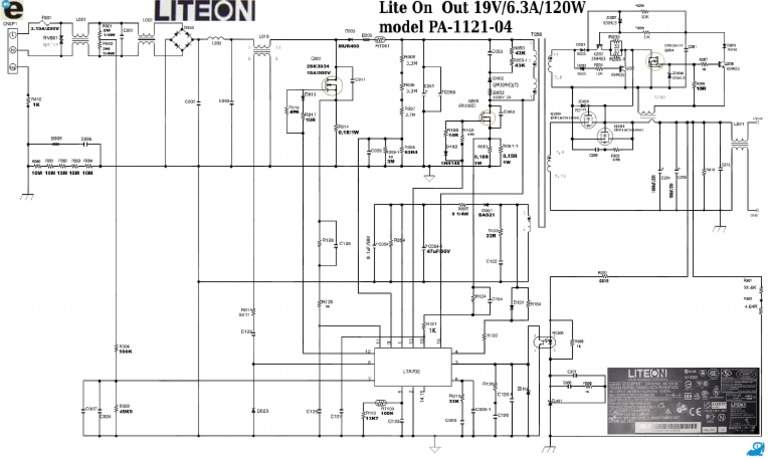 Liteon Pa-1121 04 Out Power Schematic | PDF