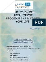 The Study of Recruitment Procedure at Max New Ppt