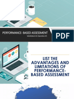 Advantages and Limitations of Performance Based Assessment