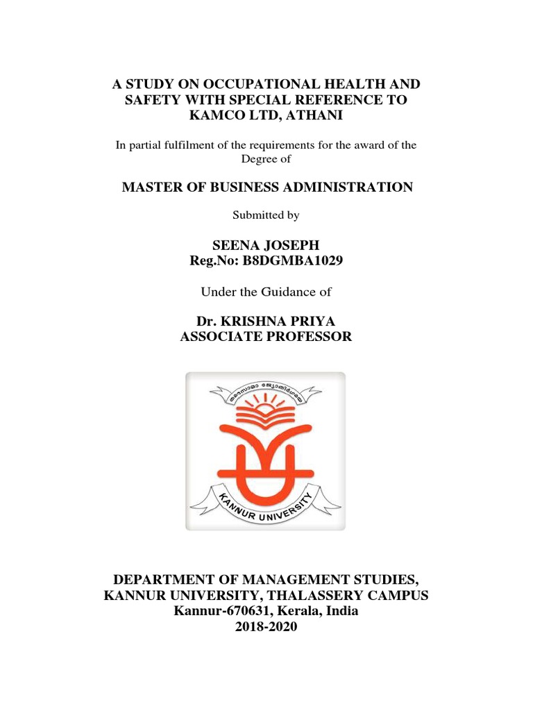 Ocuppational Hazards Project | PDF