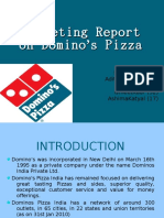 Domino's Pizza Marketing Report Analysis