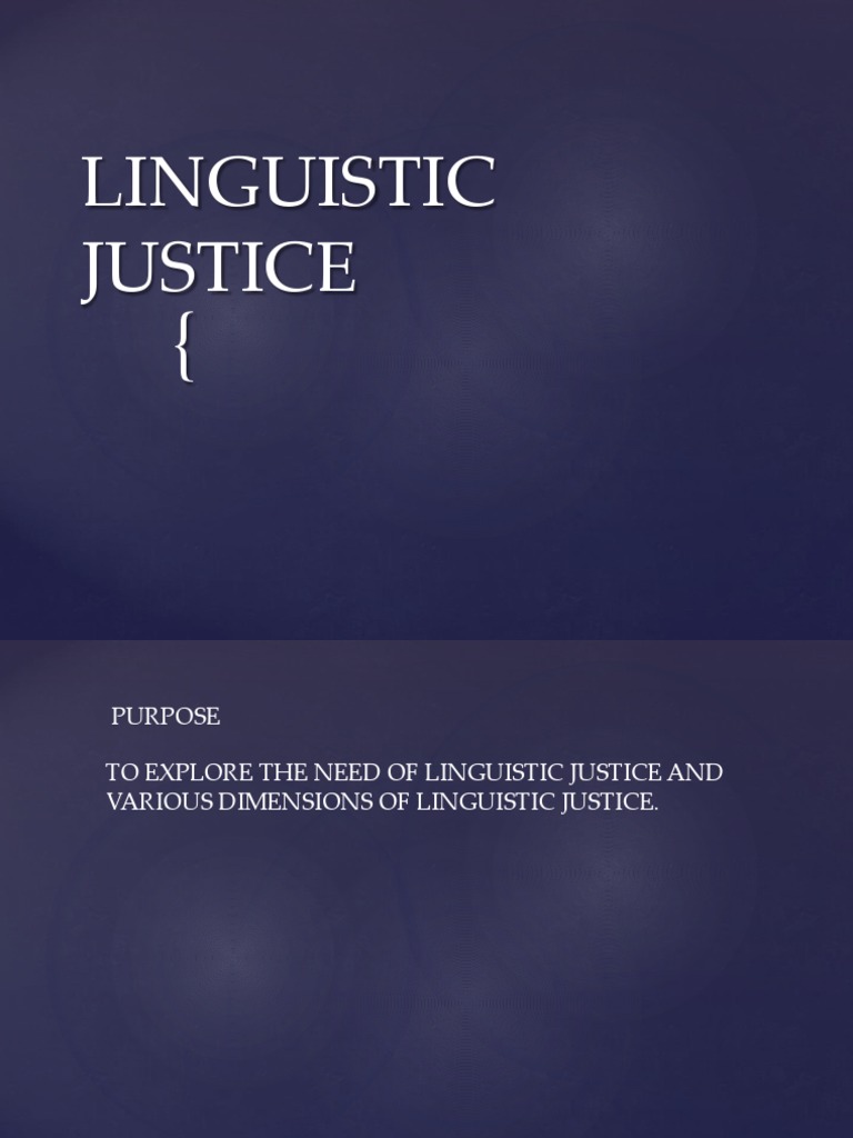 Linguistic Justice | PDF | Social Science