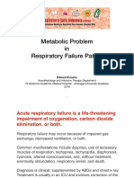 Metabolic Problem in Respiratory Failure