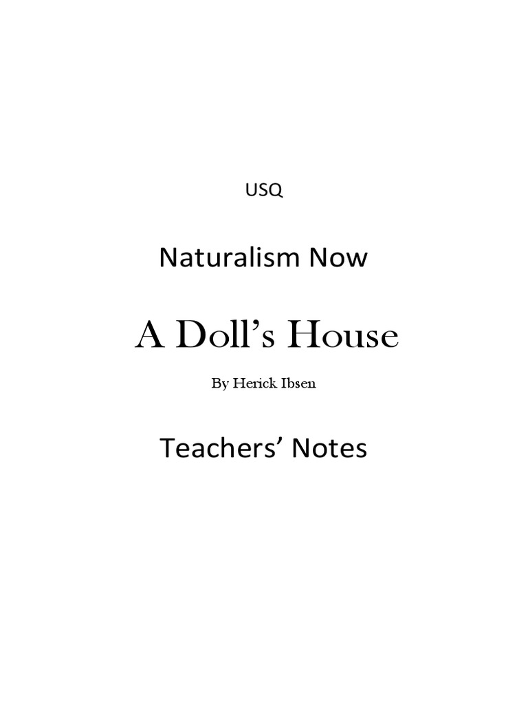 A Doll's House Teachers Notes | PDF