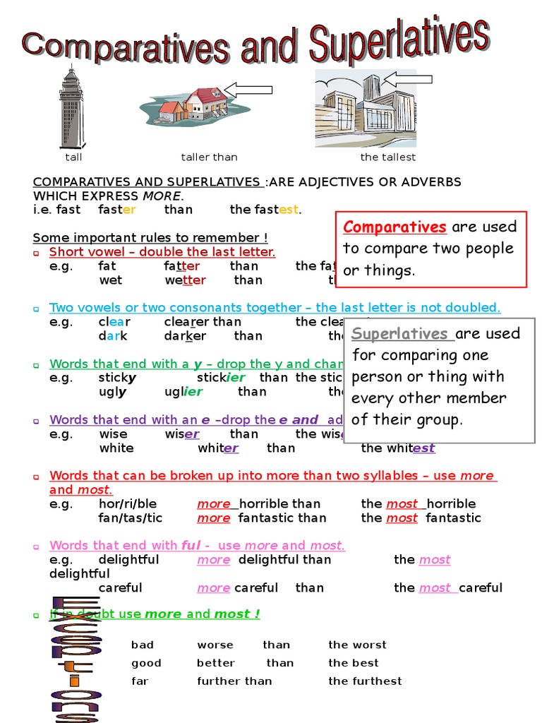 Comparatives and Superlatives Grammar Guides - 57419 | PDF