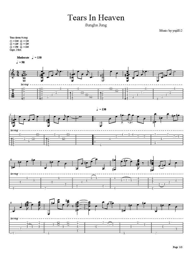 Tears in heaven fingerstyle