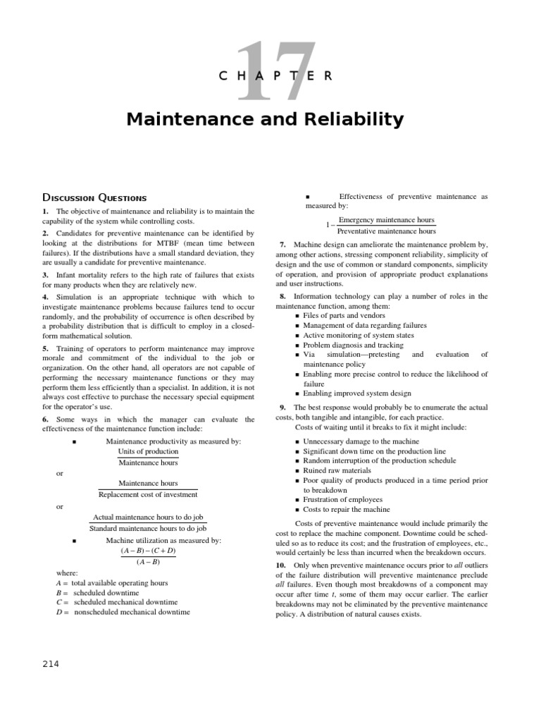 Maintenance & Reliability Guide | PDF | Reliability Engineering | Business