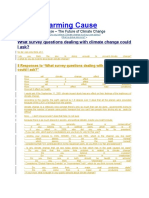 Global Warming Cause: What Survey Questions Dealing With Climate Change Could I Ask?