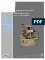 MTR3 - Microindenter and Scratch Tester ENG