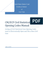 00 SDNY Civil Statistical Case Opening Codes Manual PDF