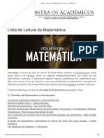 Lista de Leitura de Matemática