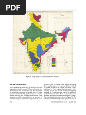 Wind Zone Map Of India Wind Zone Map | Pdf | Map | Weather