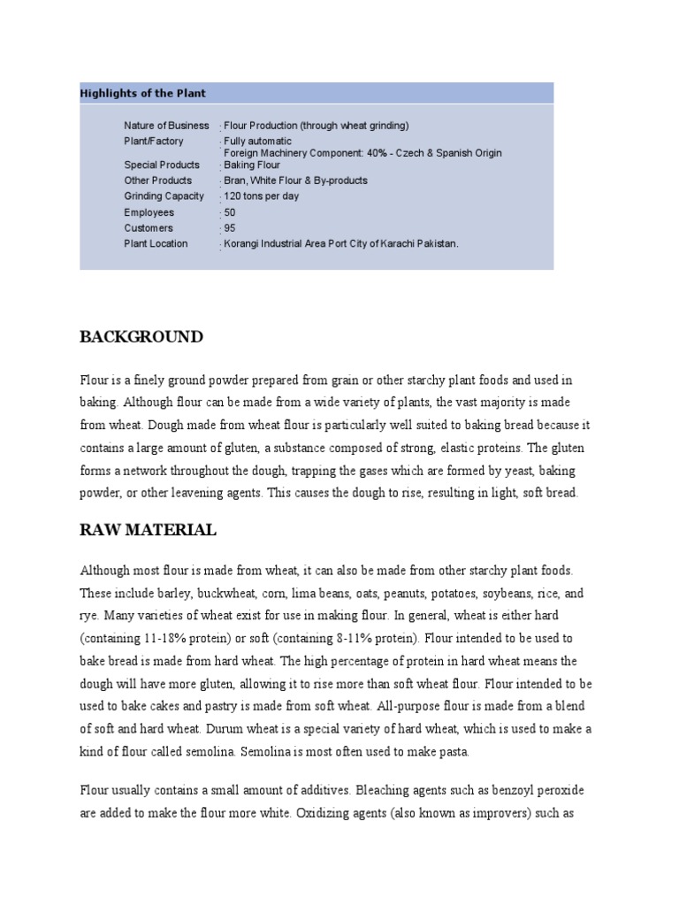 Flour Production Process Overview | PDF | Flour | Computer Standards