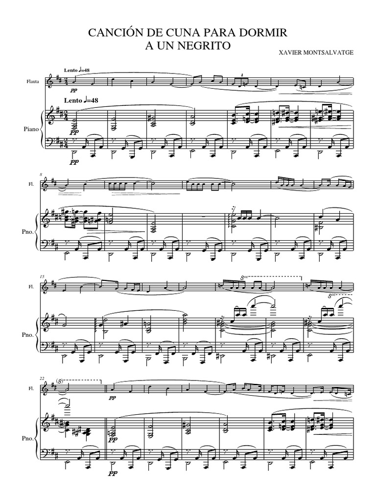 CANCIÓN DE CUNA PARA DORMIR A UN NEGRITO