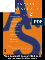 Alternative Shakespeares, Volume 2 - Terence Hawkes, Ed.