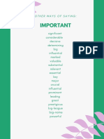 Other Ways of Saying IMPORTANT PDF