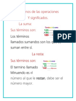 Términos de Las Operaciones