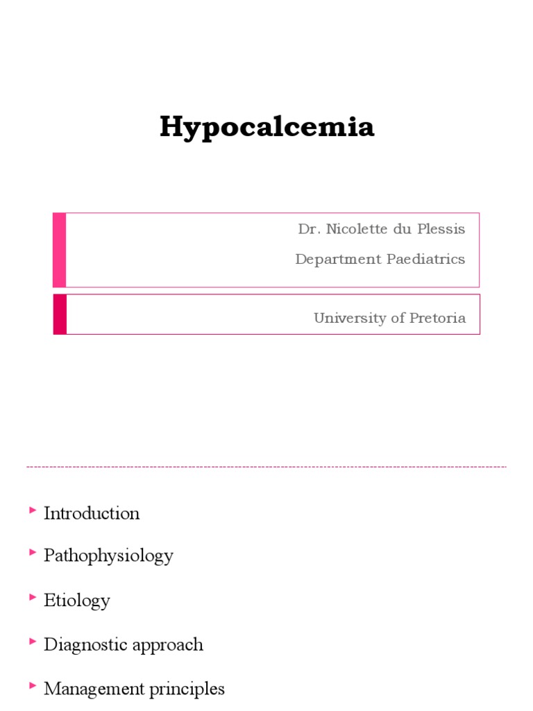 Hypocalcemia College Presentation | PDF | Medical Specialties ...