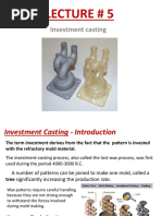 Lecture # 4 Investment Casting