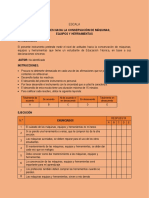 Actitudes Hacia La Conservación de Máquinas, Equipos y Herramientas