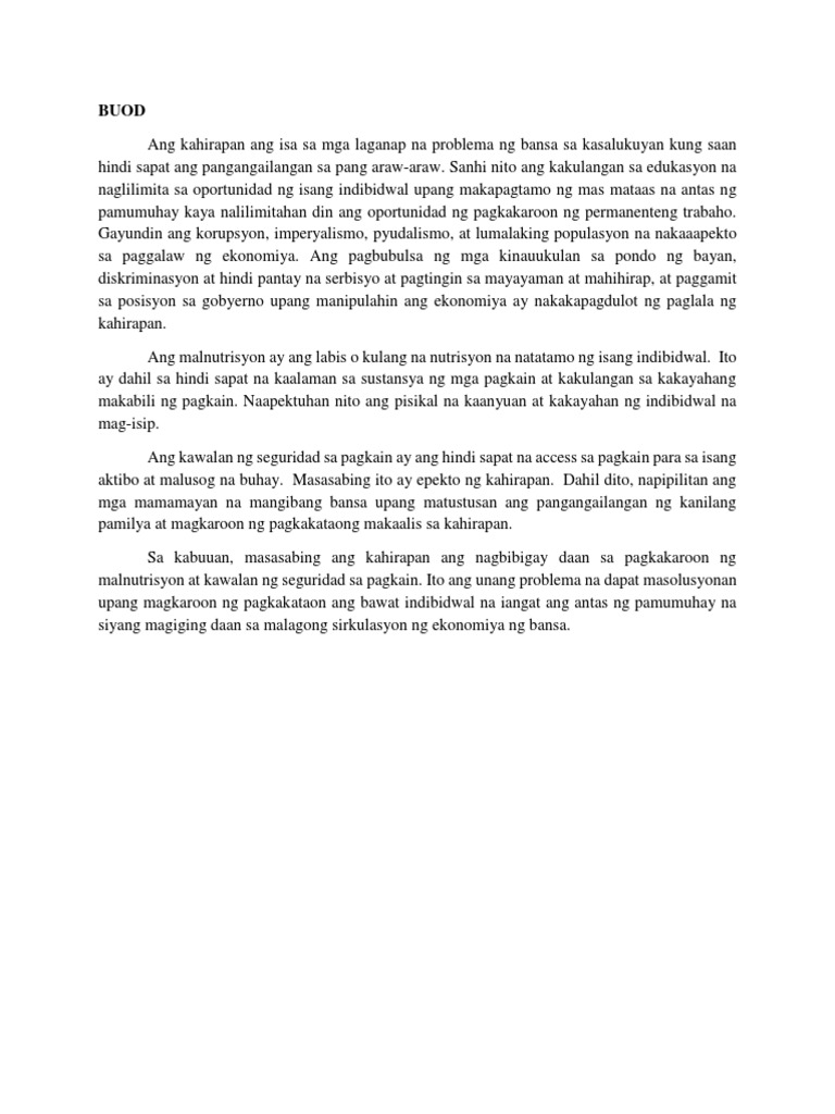 BUOD | PDF