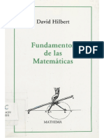 Hilbert Fundamentos de Las Matematicas PDF