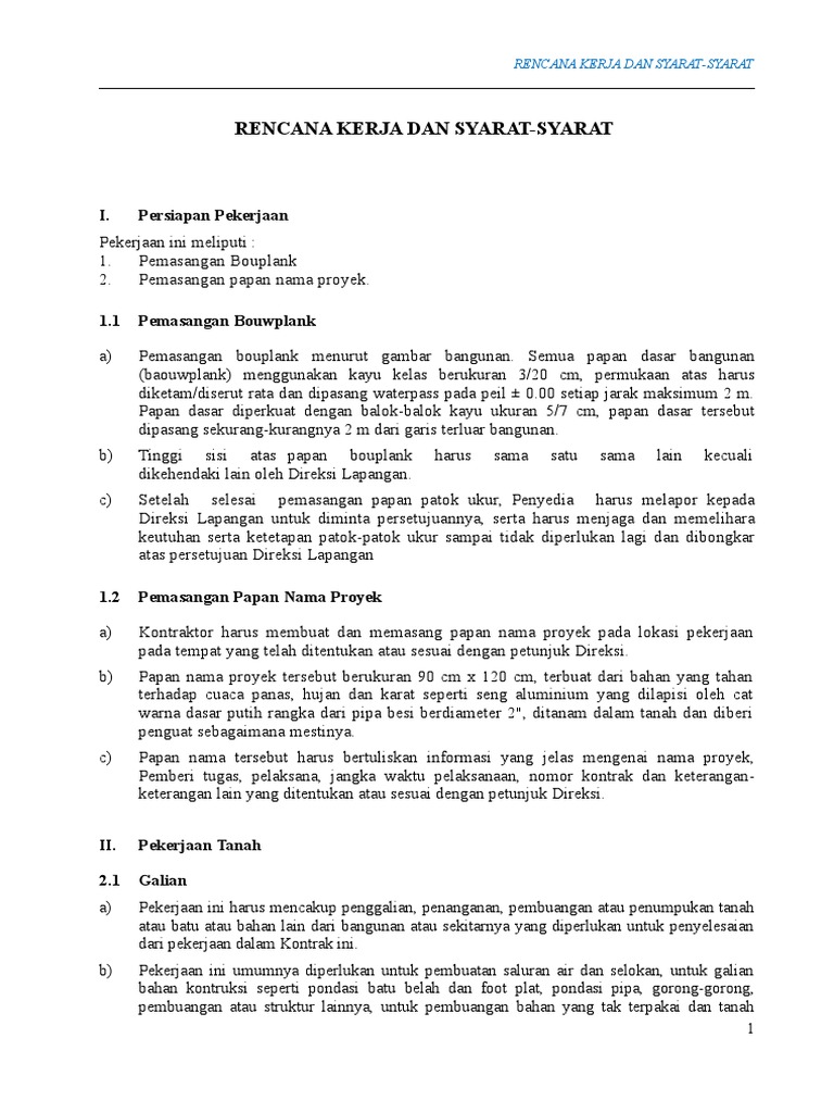 RKS Proyek Pembangunan Gedung | PDF | Griya & Taman | Teknologi & Rekayasa