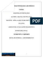 Entrevista para Evalucion Diagnostica A - V - C