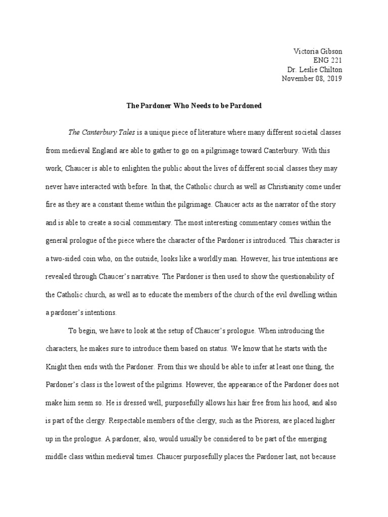 Реферат: Canterbury Tales Characters Essay Research Paper The