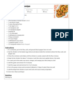 Orange Chicken Recipe PDF