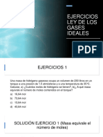 Ejercicios Ley de Los Gases Ideales