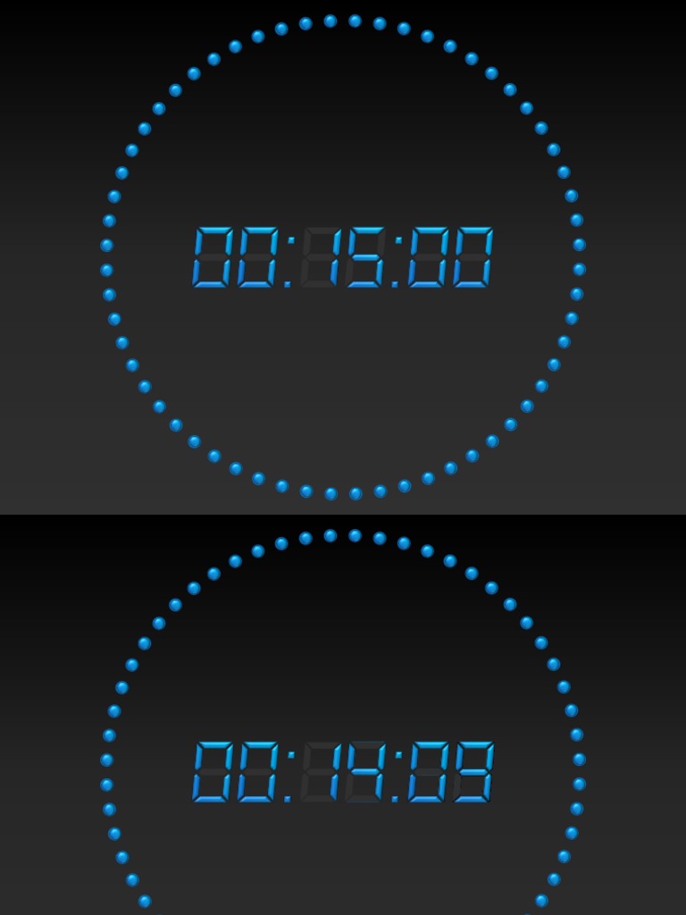 PowerPoint Countdown Timer Digital 15 Minutes Blue - PPSX | PDF