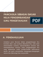 Pancasila Sebagai Dasar Nilai Pengembangan Ilmu