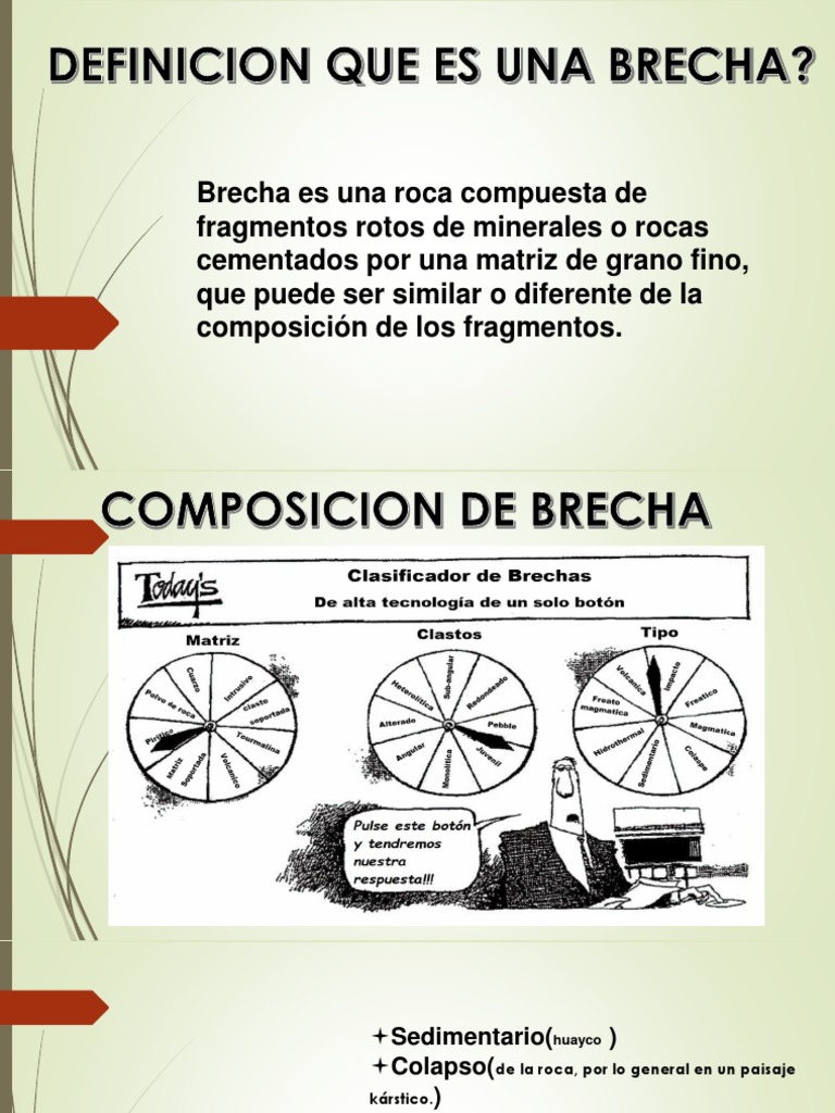 Definición y tipos de brechas geológicas | PDF | Ciencia y matemáticas