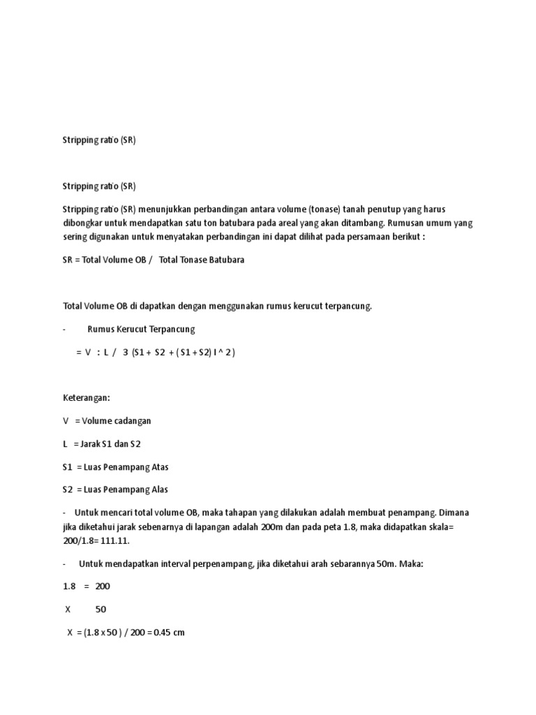 Stripping Ratio PDF