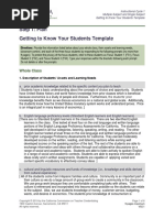 Levin Daniel Caltpa C1 S1 A Gettingtoknowyourstudentsss Pdf Learning Teachers