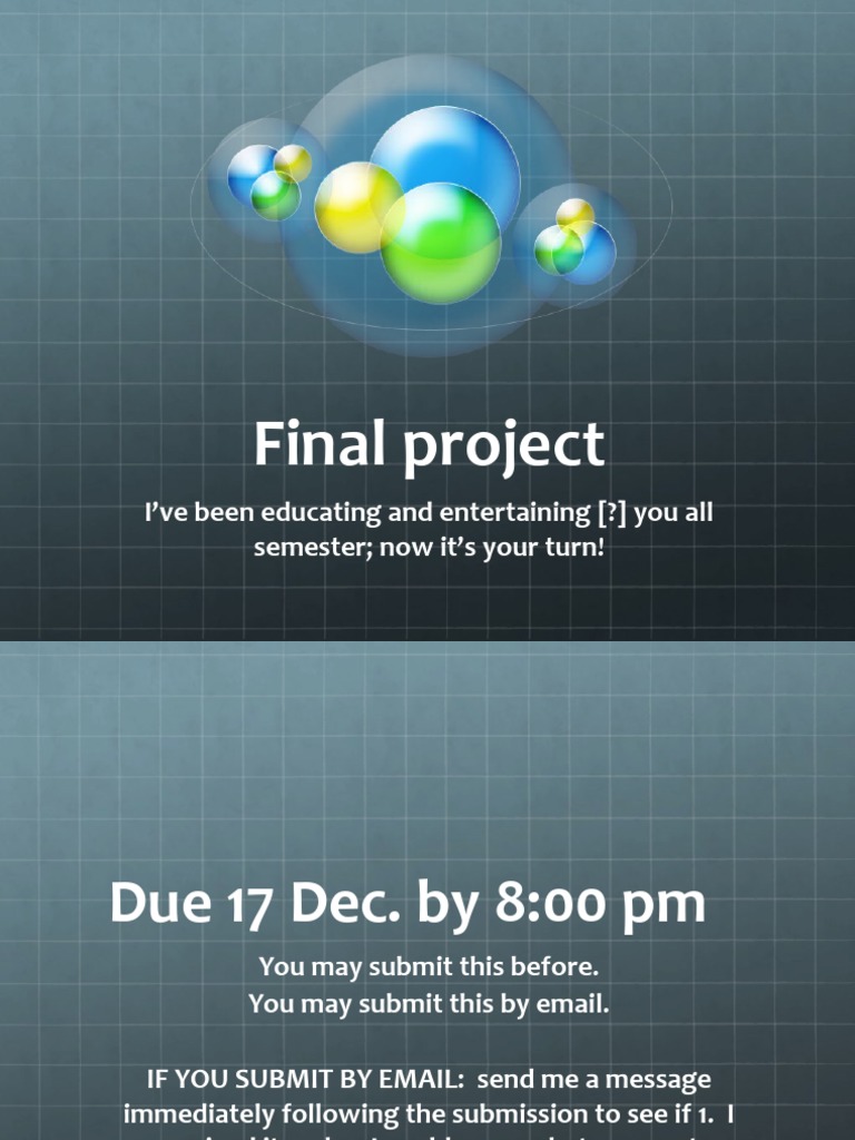 Final Project Guidelines for Film Analysis | PDF