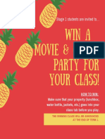 Red and Yellow Pineapple Hawaiian Party Invitation