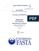 Análisis de mercado y plan de negocios para emprendimiento inmobiliario